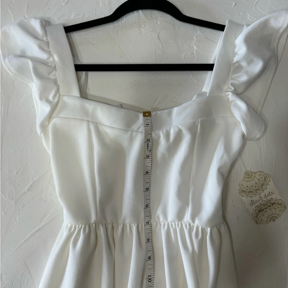 Altar’d State White Flutter Sleeve Mini Dress - Picture 10 of 10
